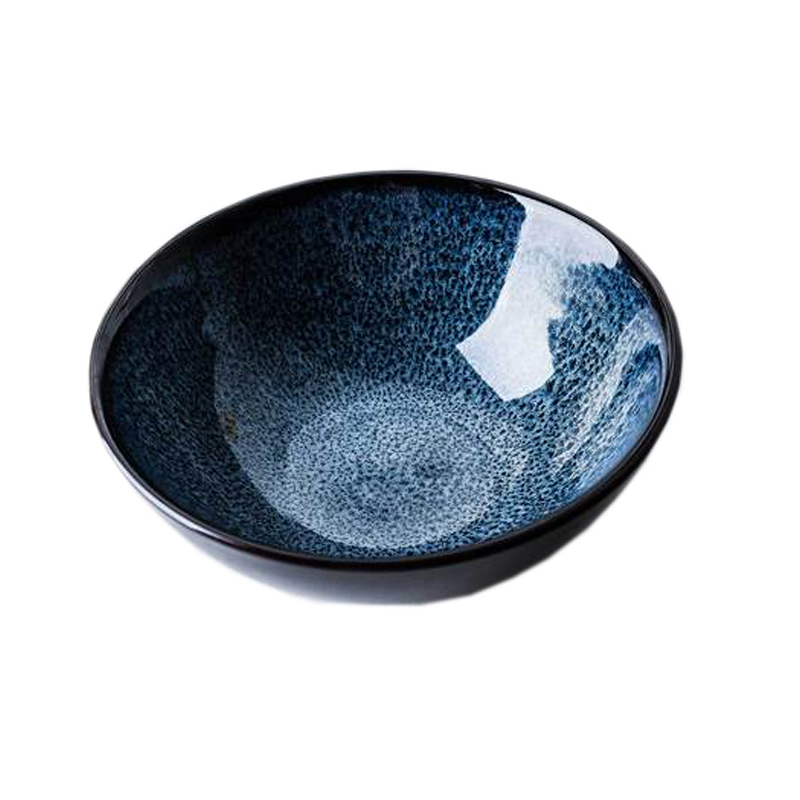 Factory Direct commercial Antique Large Ceramic Ramen Bowl Japanese Style Kiln Glazed Rice and Salad Bowl