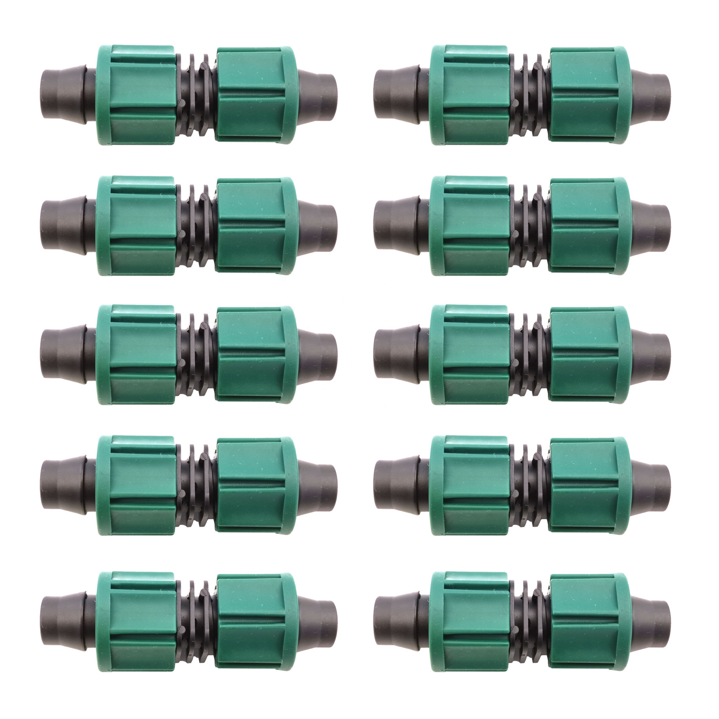 Drip irrigation HDPE coupling 1/2 inch universal joint dripper plastic compression fittings threaded fitting