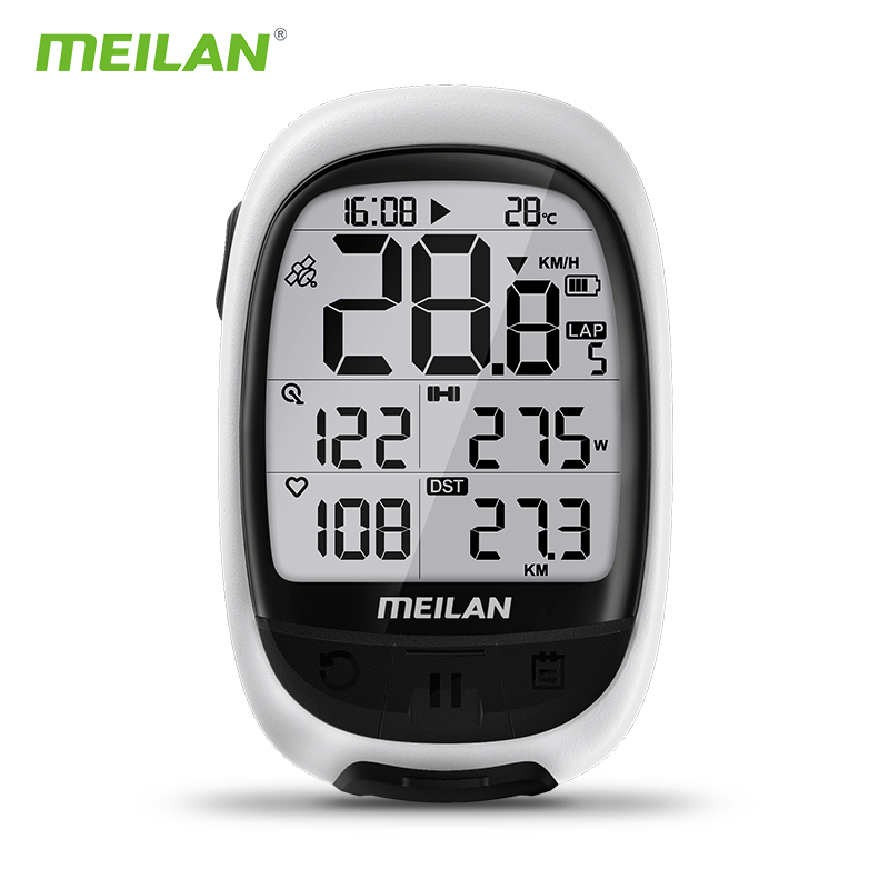Овальный велосипедный компьютер Meilan с GPS, подключен и передается через приложение Meilan, STRAVA, KOMOOT, доступный велосипедный компьютер с GPS