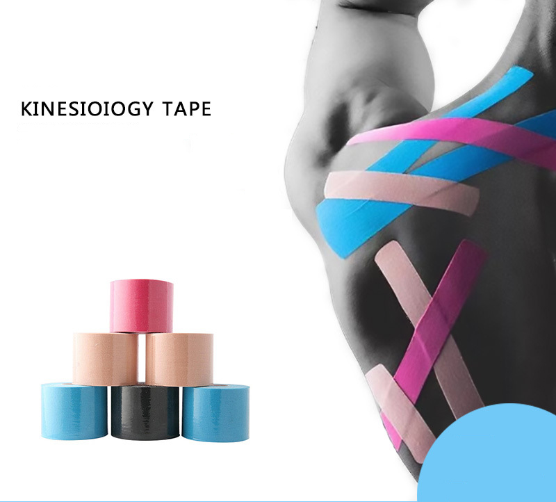 Hot Selling Therapeutic Muscle Tape Elastic Sports Tape Multi-Colors Precut Strips Kinesiology Tape Roll