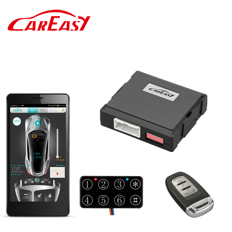 2G GPS/GSM приложение для смартфона PKE Автомобильная сигнализация дистанционная стартовая система для автомобиля с OEM (оригинальный) смарт-кнопкой пуш-ап