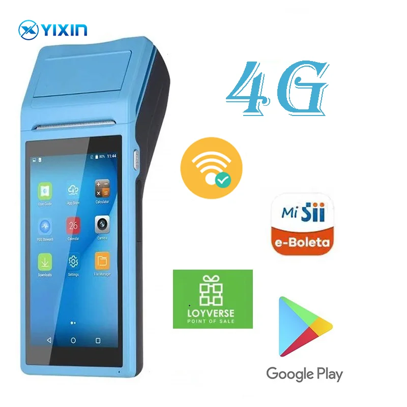 4G Android чековый принтер бесплатное приложение 5,5 дюймовый Pos и сканирование QR-кода 4G Мобильный Pos с принтером