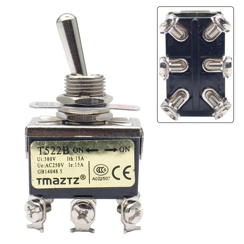 15A 250 dpdt 6 pin-код 3 позиционный переключатель 6 Вкл/Выкл На Мгновенный морской водонепроницаемый переключатель
