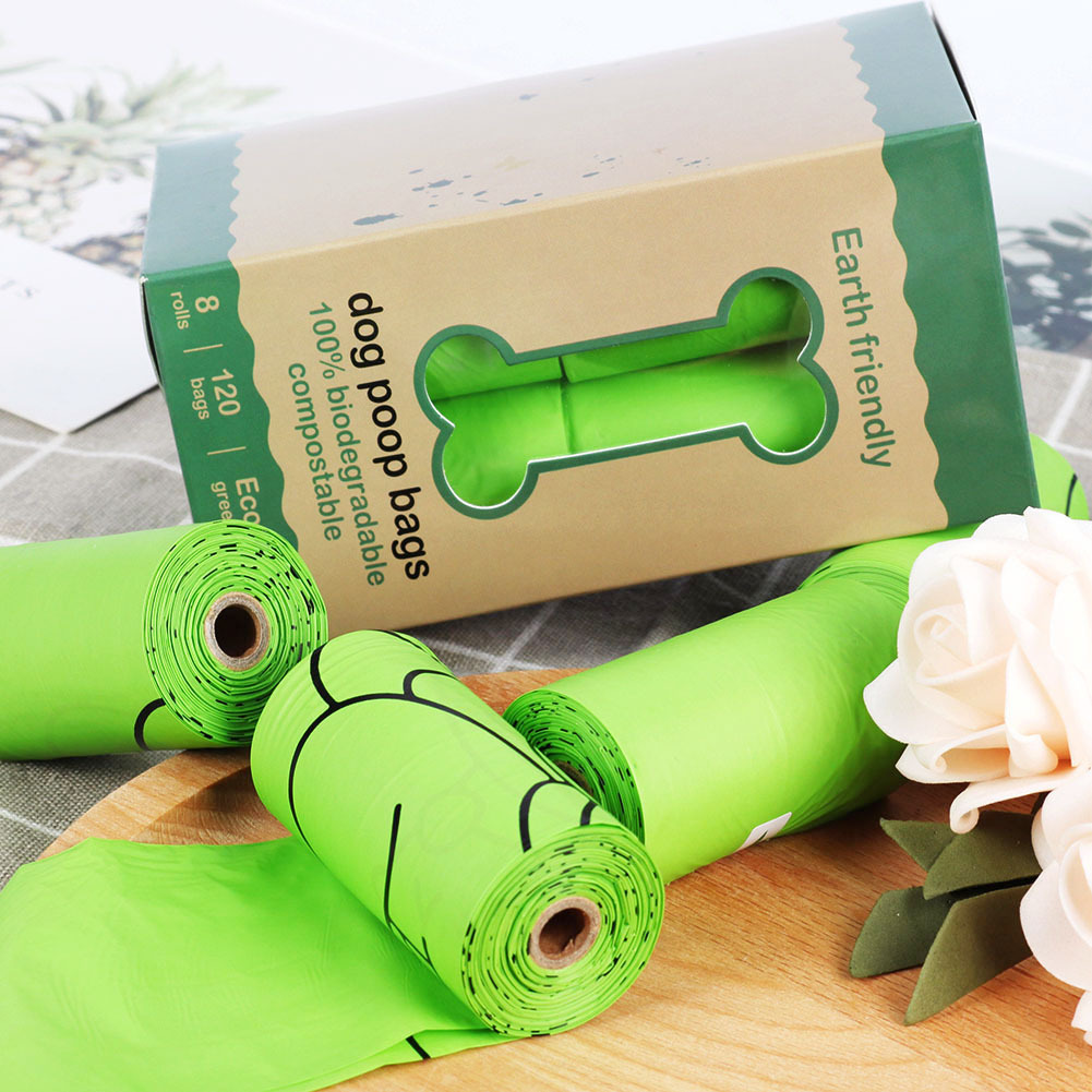 60/120/180/240 Bags Compost Biodegradable Animal Wasted Bag PLA Dog Poop Bag in Box