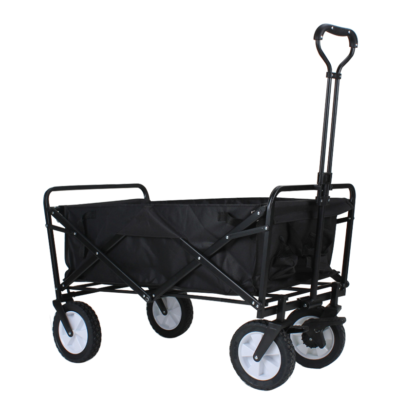 Uni-Silent Folding Wagon Cart Foldable Utility Beach Wagon Cheap Garden Trolley FW80