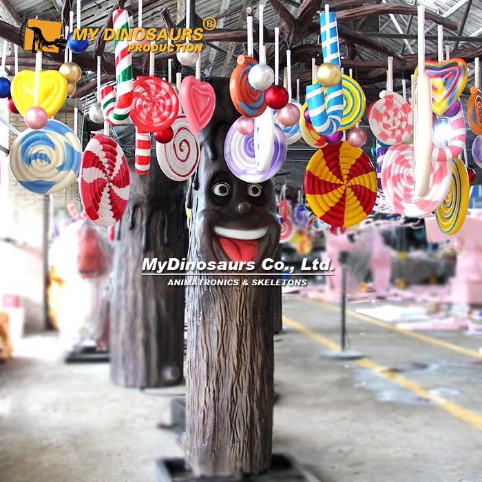 MY DINO AP-024 Outdoor Playground Decoration Christmas Speaking Tree With Candy Model
