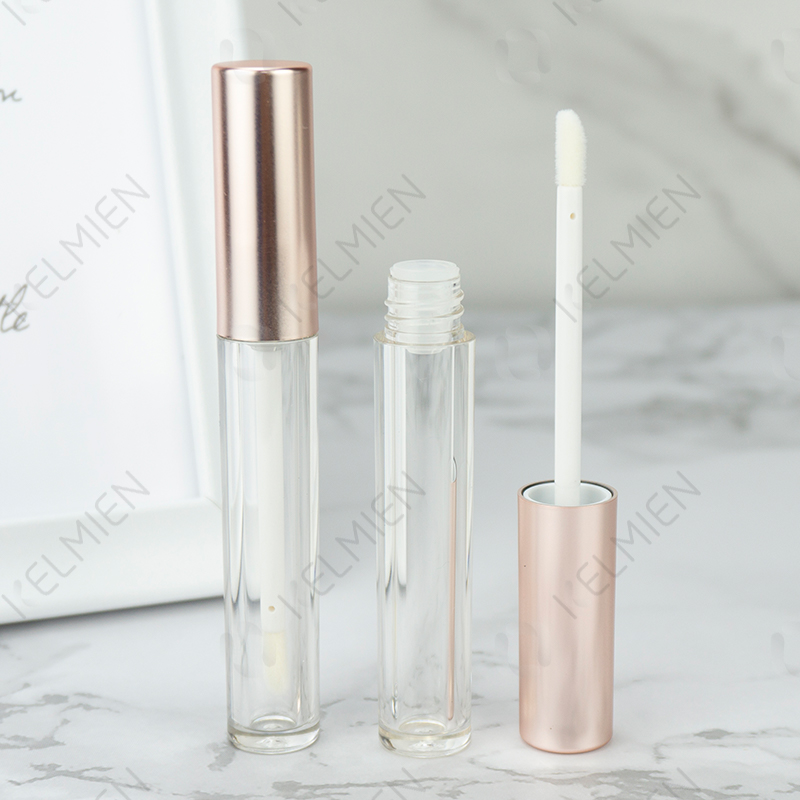 Matte gold lip gloss tube liquid lipstick Lip gloss packaging Transparent tube Wholesale custom empty Luxury container
