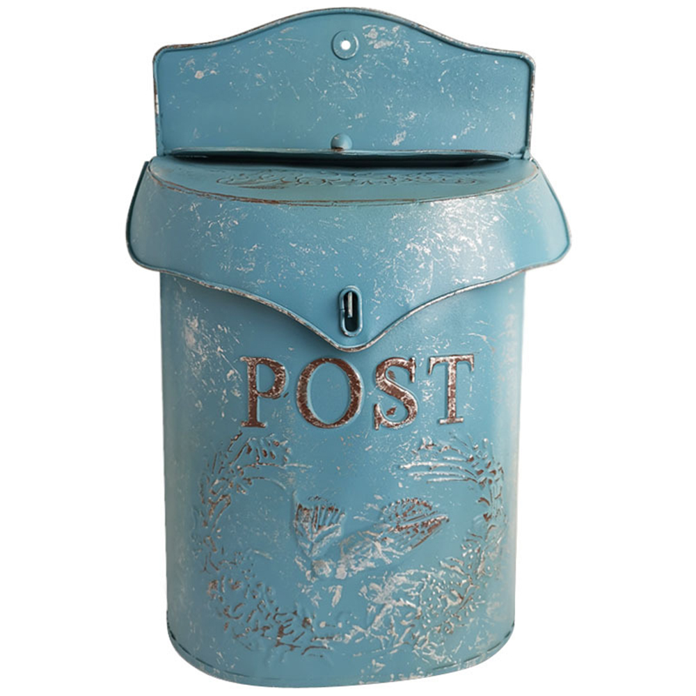 Wrought iron retro mailbox Wall mounted newspaper mailbox Text pattern mailbox Gardening supplies
