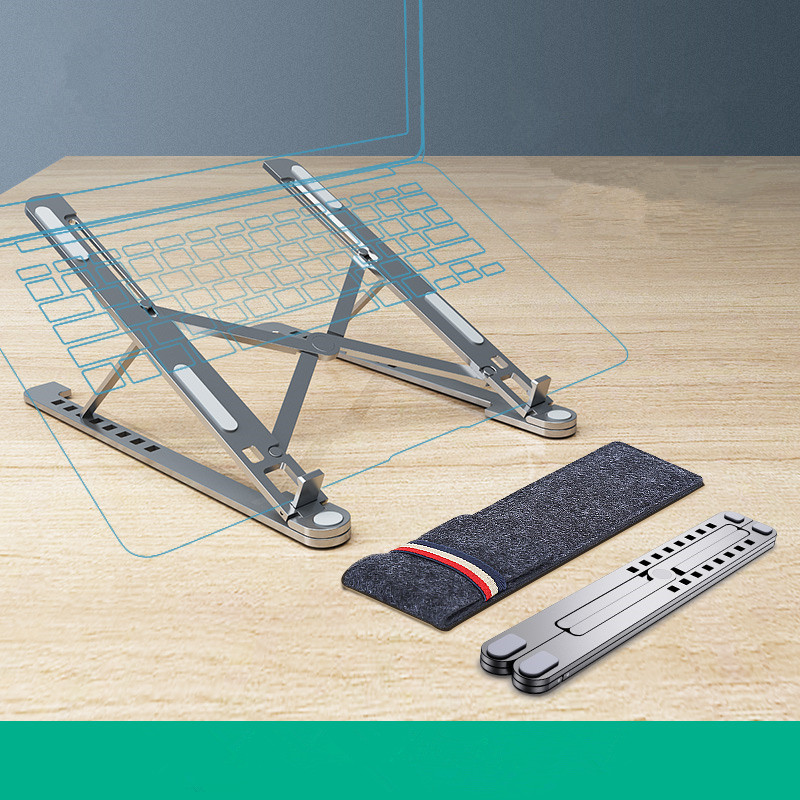 Factory Custom Ergonomic Adjustable Desktop Laptop Riser Stand Aluminum