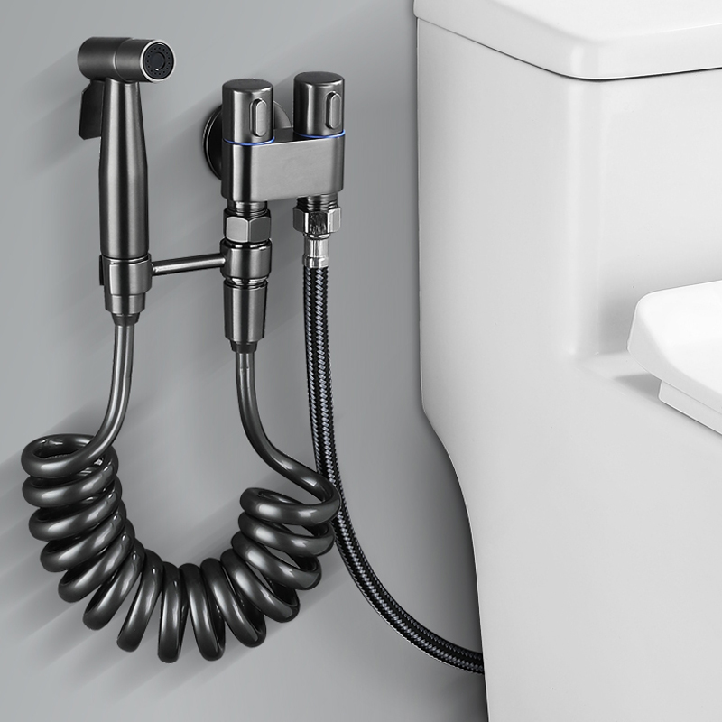 Stainless Steel Bidet toilet sprayer set handheld bidet sprayer toilet shower double outlet angle valve toilet accessories