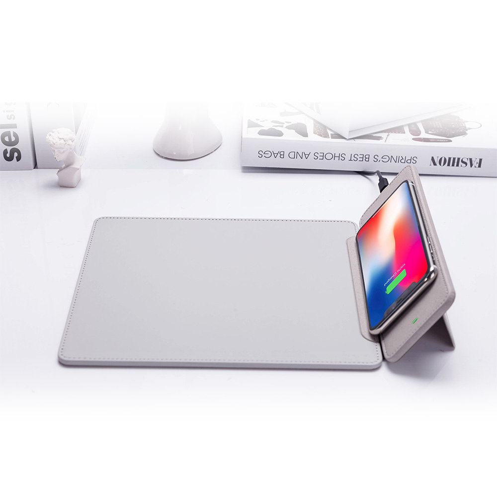 Трендовые продукты 2019 США high-end PU Multi Цвет Коврик для мыши с беспроводным зарядным устройством