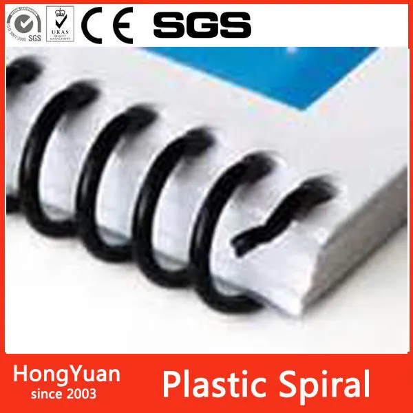 wholesale assorted size PVC Plastic Spiral coil for wire binding big Binding Capacity binding ring spiral in black color