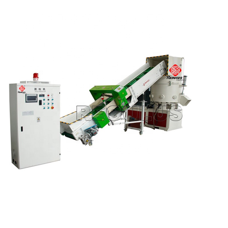 Automatic PE film agglomerator plastic agglomeration and drying of LDPE film plastic granulator machine