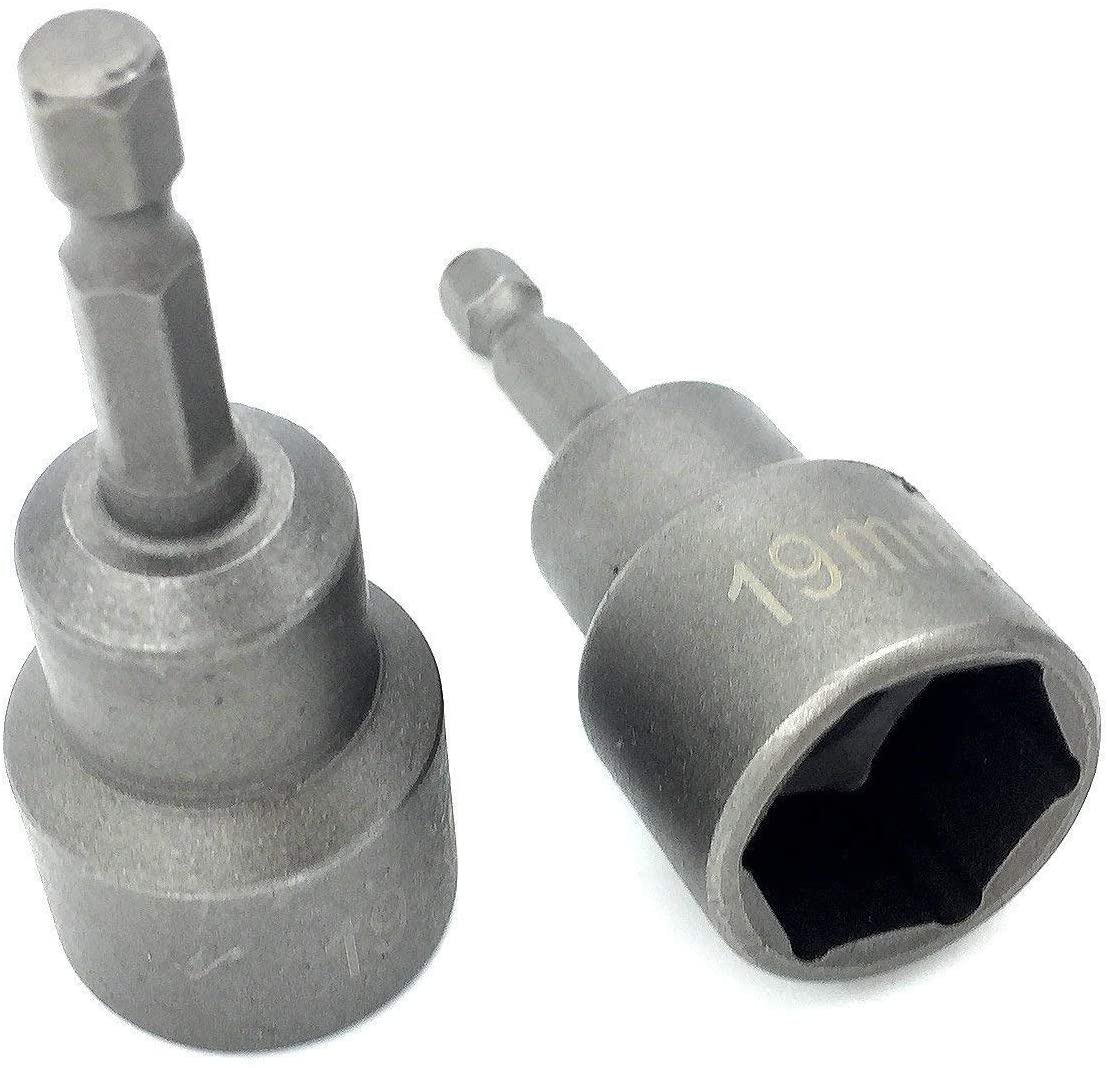 Scissor Jack Socket Drill Adapter with 1/4 Quick Connect Hex Shank Tools Works with All 3/4 or 19mm Hex Drive Jacks