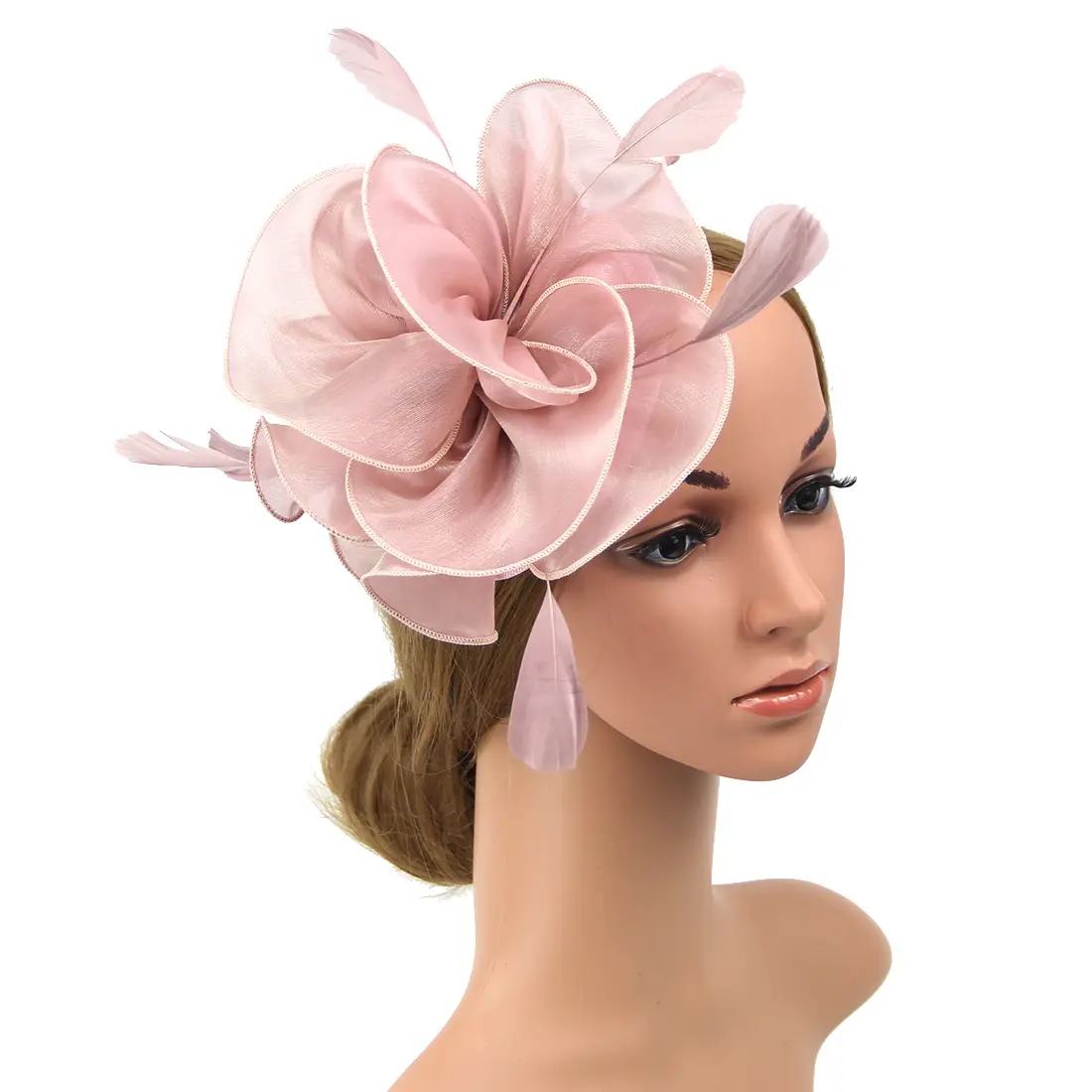 New Style Hot Sale New Organza Top Hat Bride Hair Accessories Kentucky Derby Hats for Women