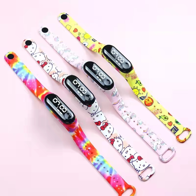 Superhero Watch For Kids Hulk-iron Cartoon bracelet LED cartoon figures children digital students fashion watch 