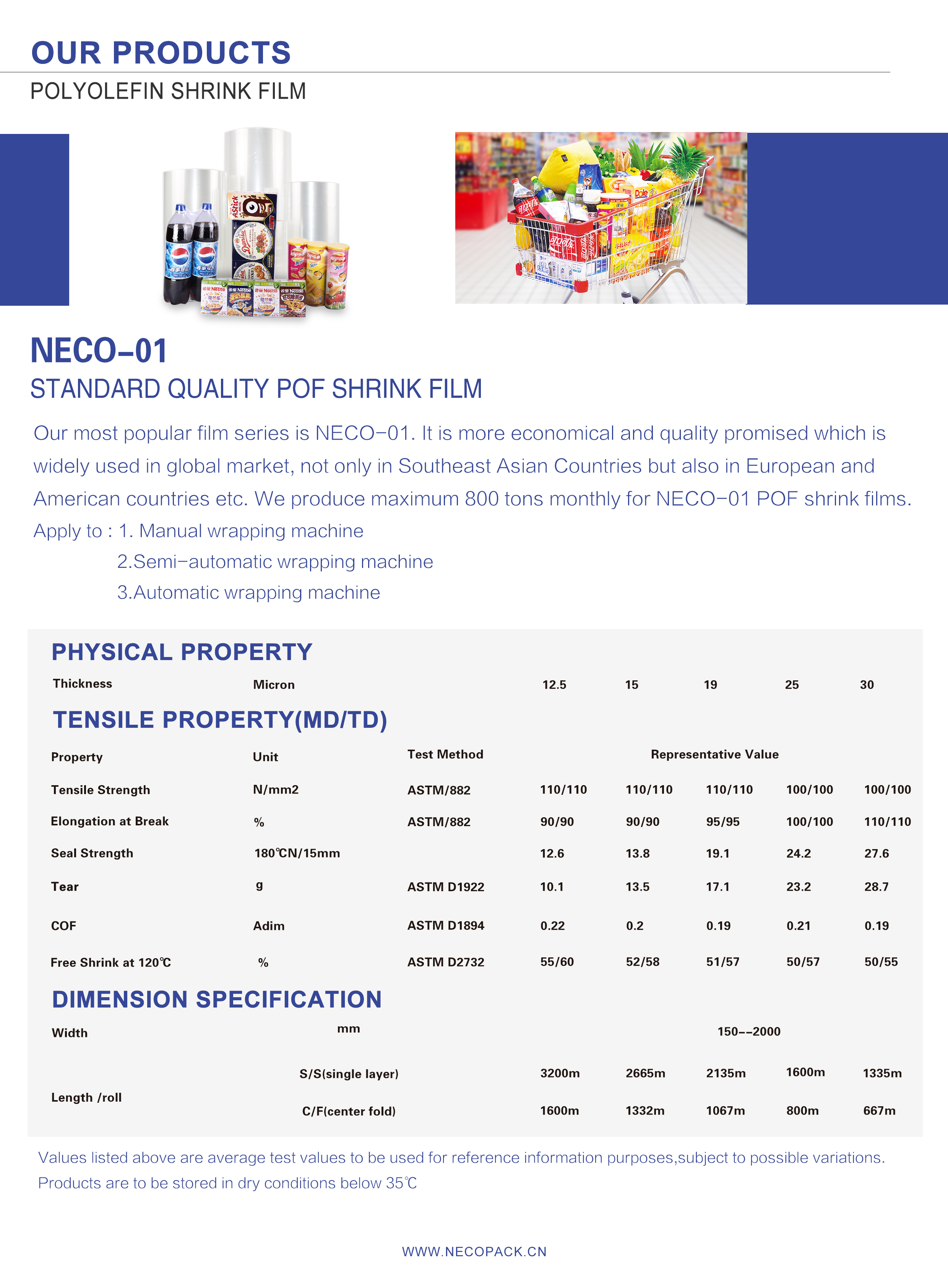 Food Grade Clear 15 micron  pof film heat shrink for eggs packaging