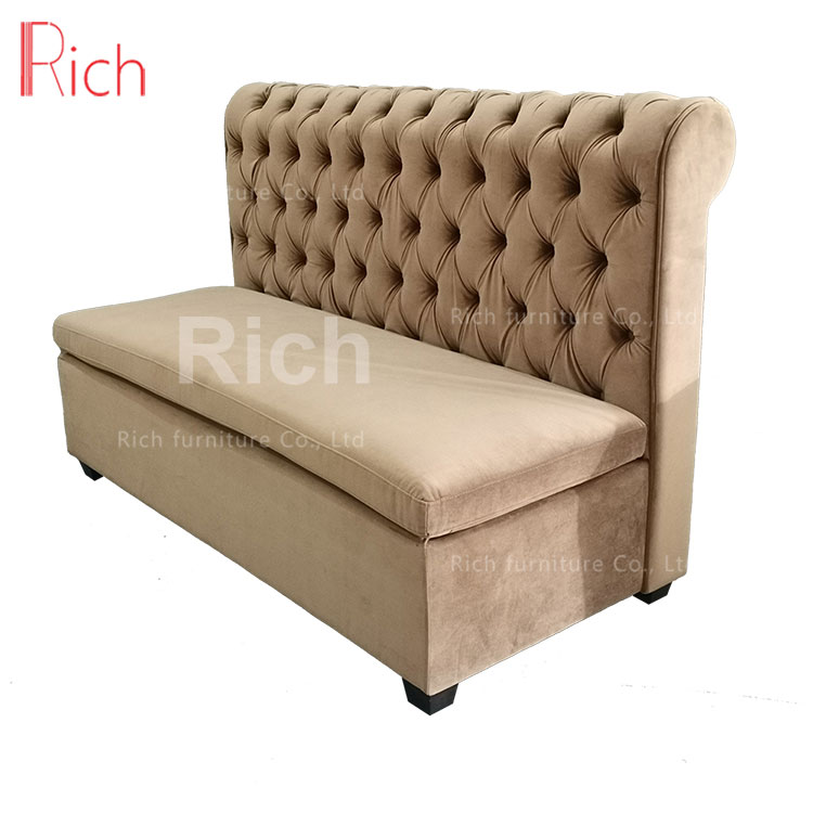 Modern Restaurant Project Furniture Bar Booth Sofa Chairs Seating Cafe Hamburger Shop Button Tufted Restaurant Sofa Chair Booth