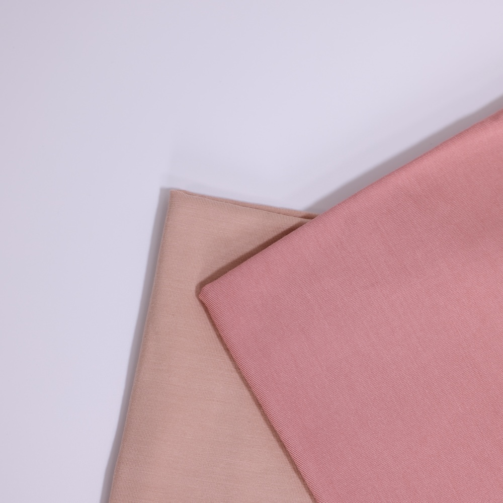 Silk Cotton Modal Yarn Rib Fabric Wholesale Custom Jersey Stretch Pajamas Natural Fiber