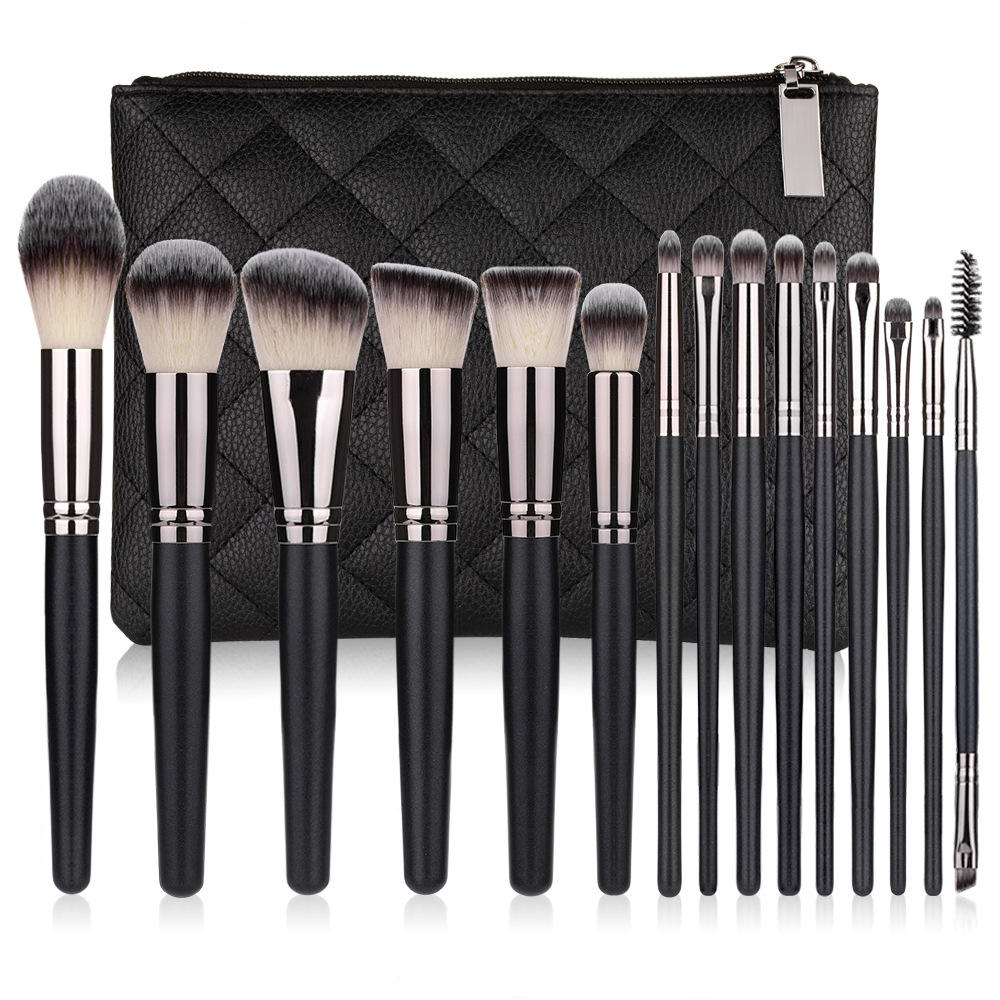 15 Piece Custom Private Label Professional Makeup Brush Set for Eye and Foundation for Professional Powder and Face Makeup