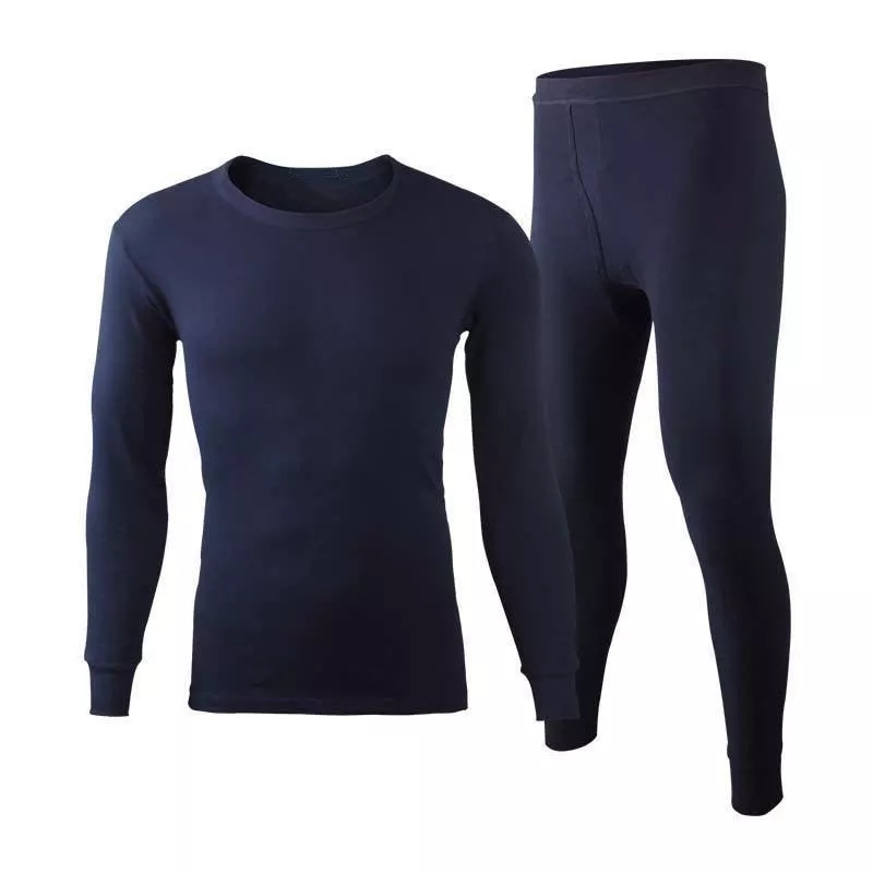Wholesale OEM Men Warm Thick Autumn Winter Thermal Underwear Two-piece Sets Male Velvet O Neck Long Johns Thermal Underwear