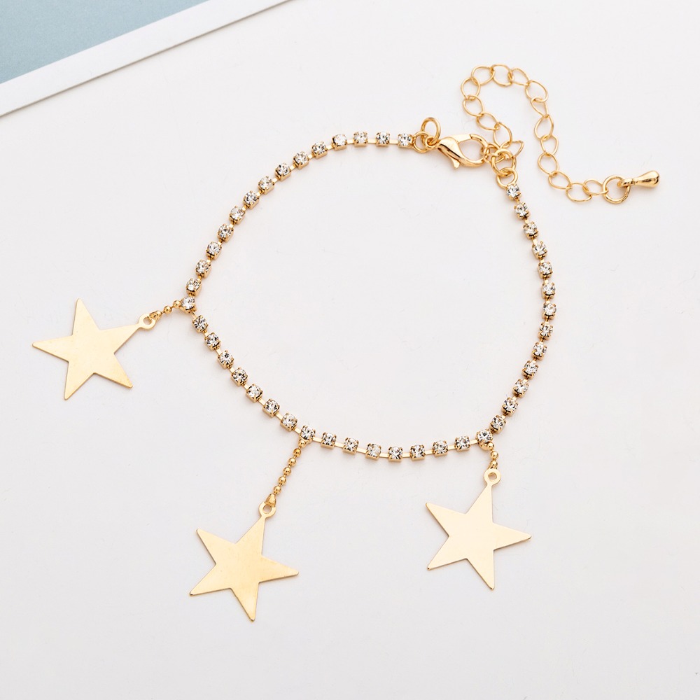 Fashion Star Anklets for Women Bohemian Style Leg Bracelet barefoot sandals Feet Jewelry Beach Accessories Gift