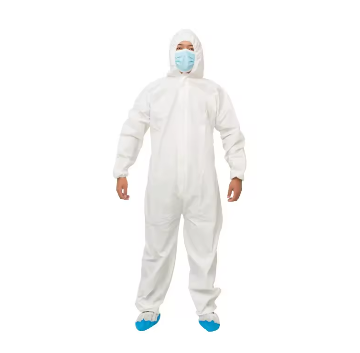 CE Safety PPE Kit Coverall Overall Protection Clothes Waterproof Descartable Microporous Film Coveralls