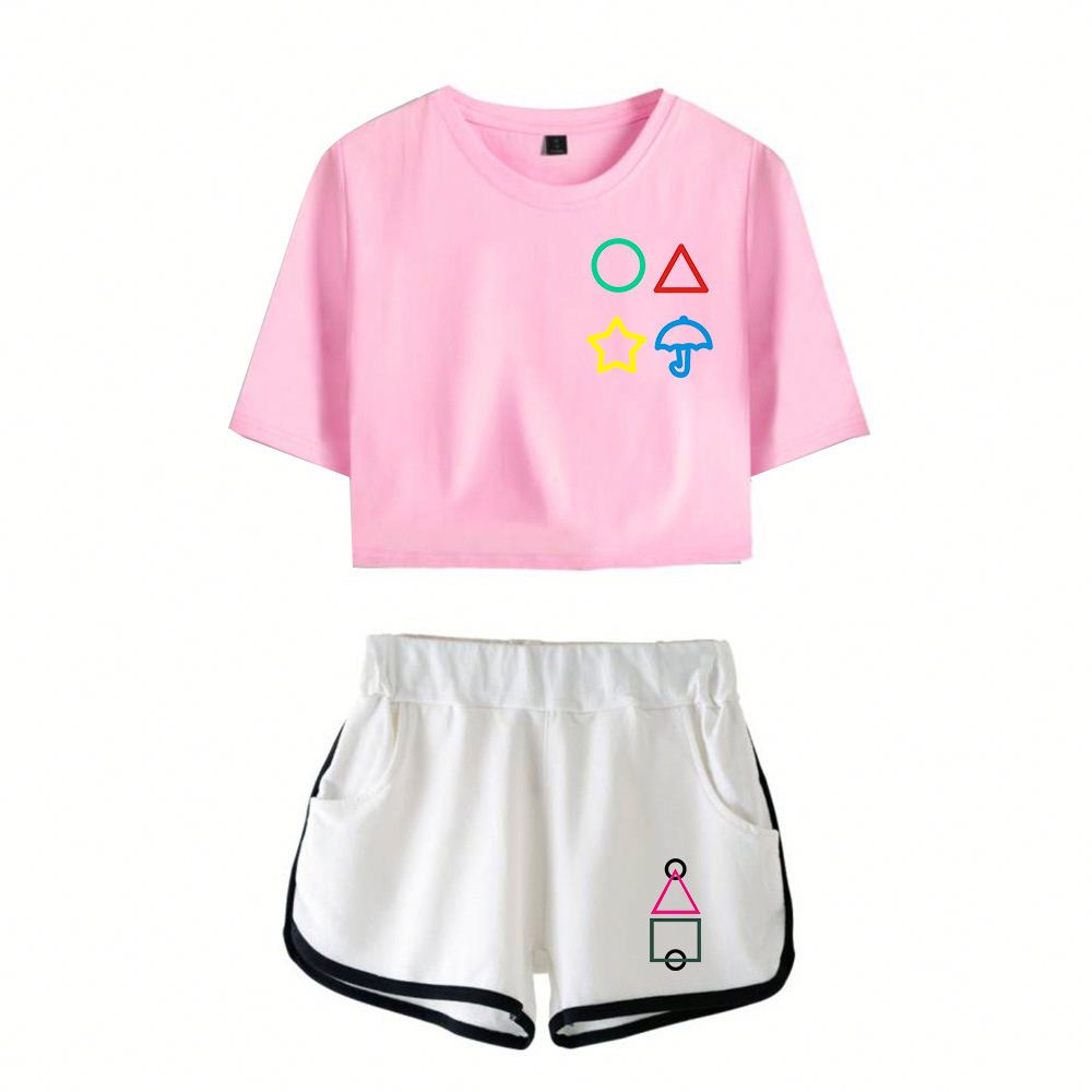 xmhs Korean drama Squid game costume same T-shirt shorts 456 218 jacket coat national short sleeve Hallowmas Squid game