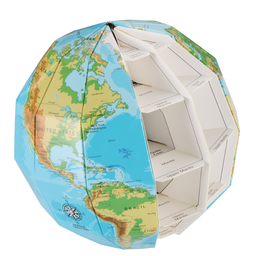 3D Stereo Assembling the globe World Map Travel Kid Child Toy Gift paper world map AR globe