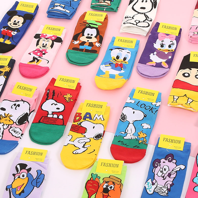 Забавные жаккардовые носки Harajuku Calcetines Meias милые Мультяшные низкие носки женские и мужские Аниме хлопковые кавайные новые модные носки