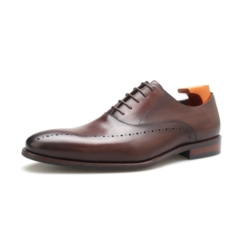 Hot Sale Classic Hand Made Italian Genuine Leather Oxford Mens Dress Loafer Shoes