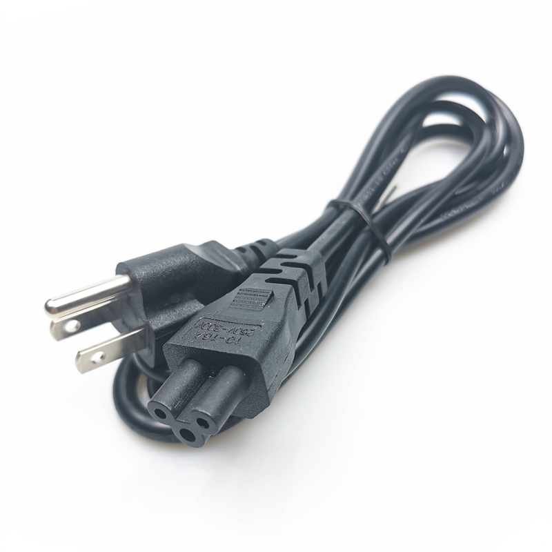 Jasoz America стандарт USA AC IEC C5 1,5 м мощный эффективный CCA черный электронный кабель США 3-контактный штекер силовой кабель