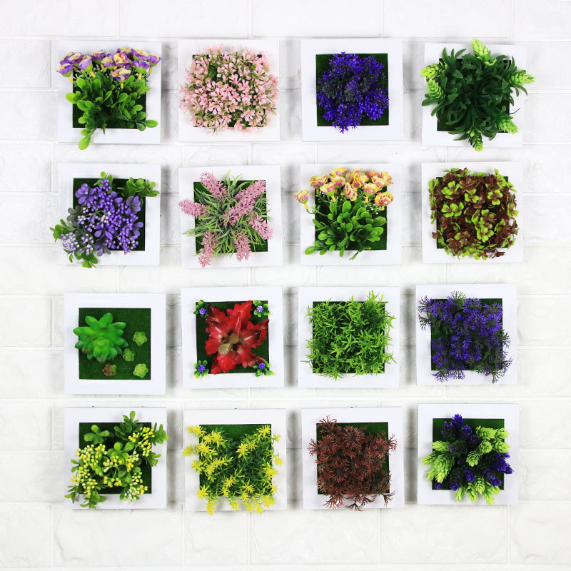 Various Wholesale Factory 3D Wall Decor Simulation Artificial Plant Frame DIY for Home Office Shop