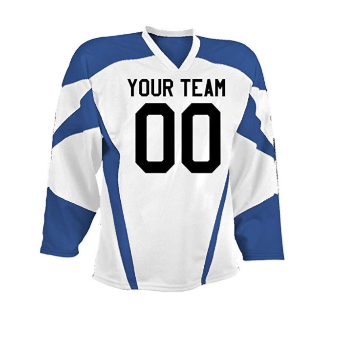 Fashionable Style Polyester Ice Hockey Wear V-neck Custom Logo Color Sportswear Breathable Quick Dry Ice Hockey Jersey