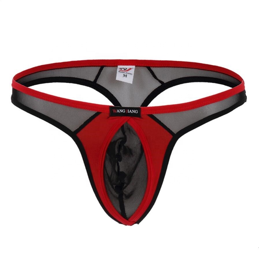 Сексуальный jockstrap мужчины сетка дышащая эластичность crotchless Чехол стринги