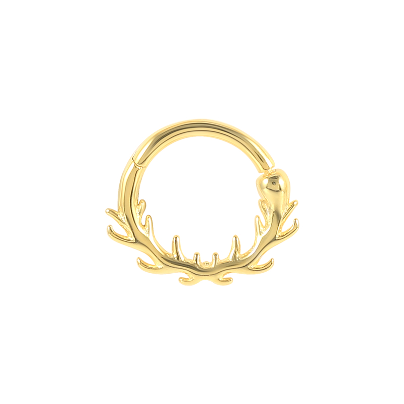 ROXI 8mm S925 Sterling Silver Leaf Branch Nose Hoop Ring Hoop Septum Nose Ring