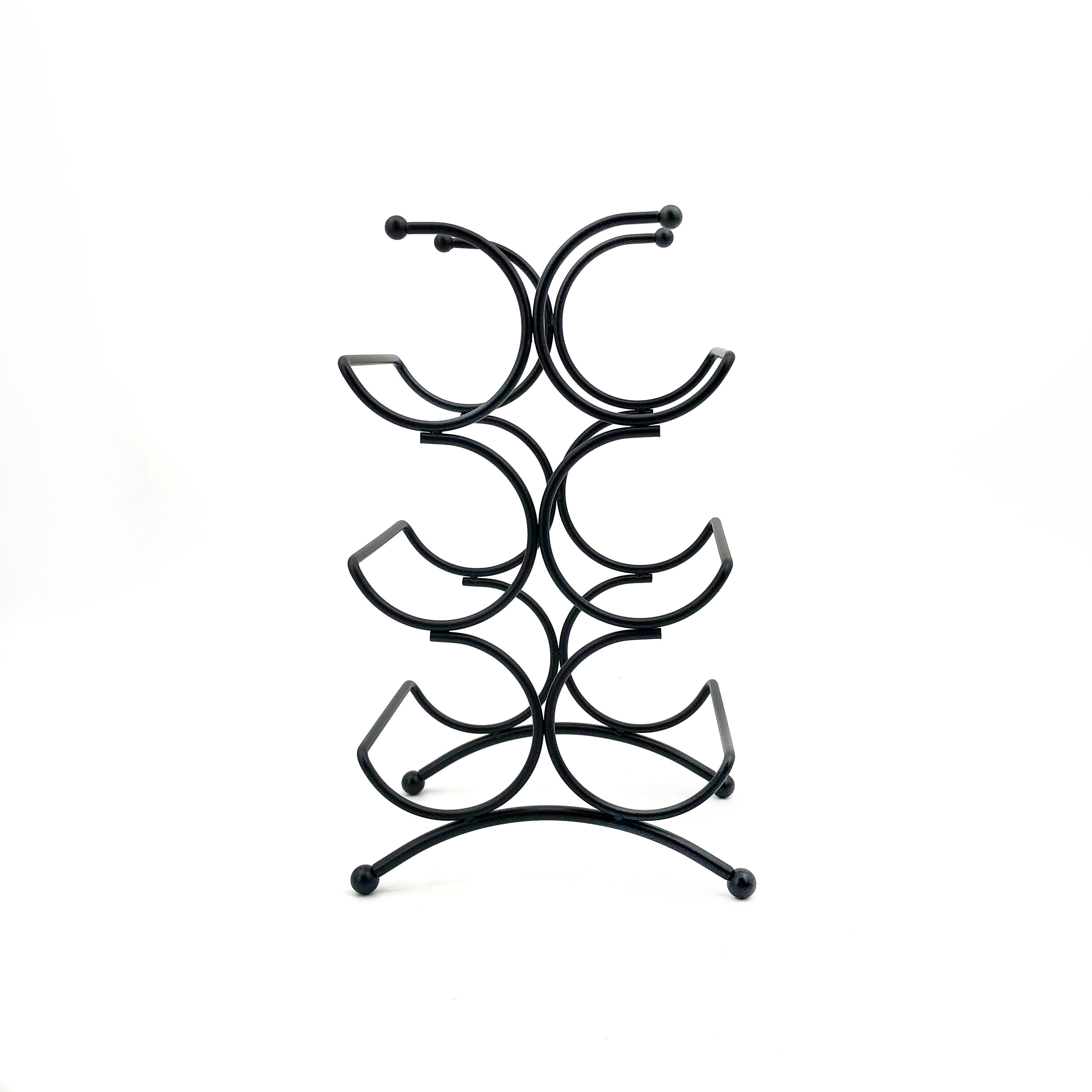 Cheap price wholesale modern design table beer bottle cabinet holder steel waterproof black coated wine rack