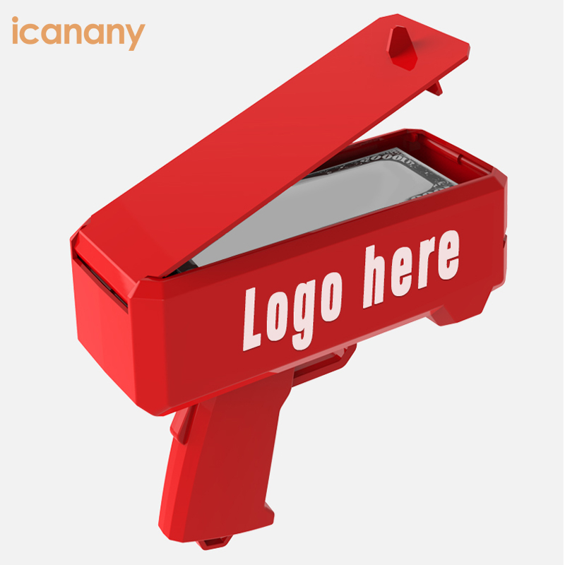 Icanany завод OEM обслуживание розовый/черный/золотой/красный деньги наличные пистолет-распылитель для вечеринки