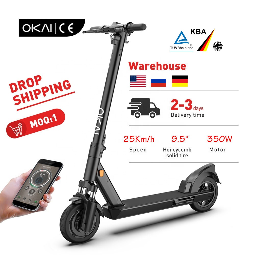OKAI ES200 EN17128 FCC 700W Motor 25Km/h 40Km Max 9.5'' Fat Tires Electric Scooters