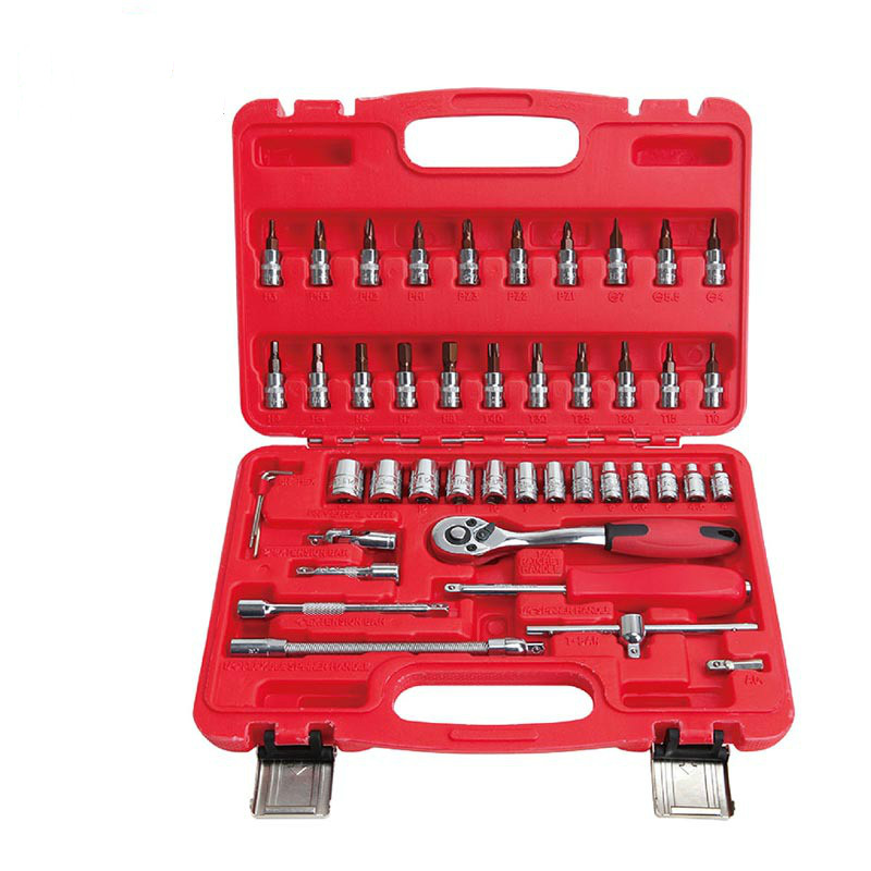 Tongrun Bigred Auto Repair Tools Set Ratchet Wrench Socket Set Car Maintenance Tools Set 46 Pieces