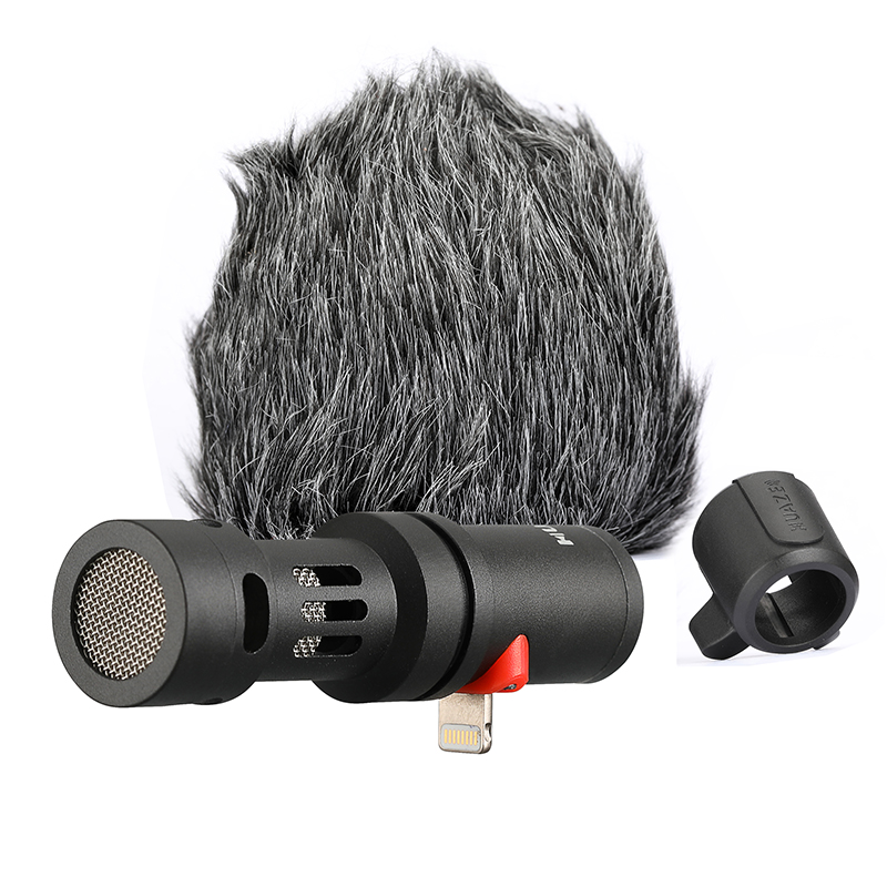 Light-weight Professional Microphone Recording with Led Light withTripod Stand for iPhone
