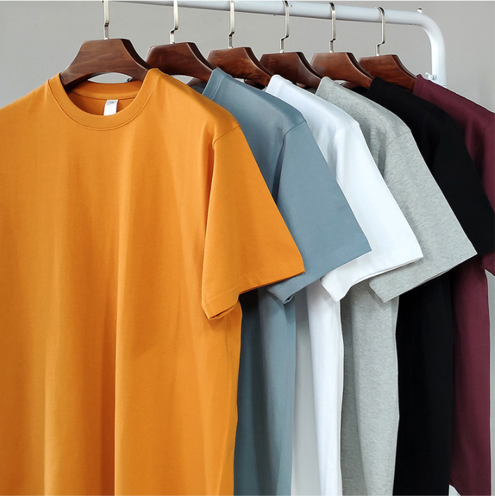 Loose Fit 300g Seamless T-shirts Mens 100% Cotton Heavy Cotton T Shirt