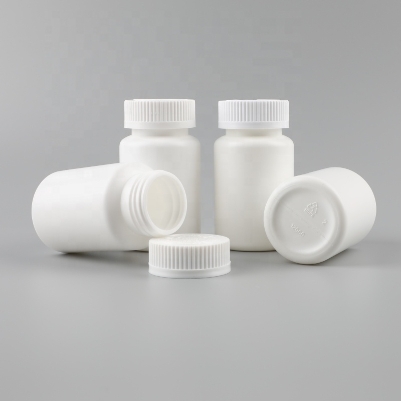 Custom Logo White HDPE 120ml 4oz HDPE Pill Bottle Medicine Capsule Supplement Bottle Food Grade Jar Child Resistant Bottle