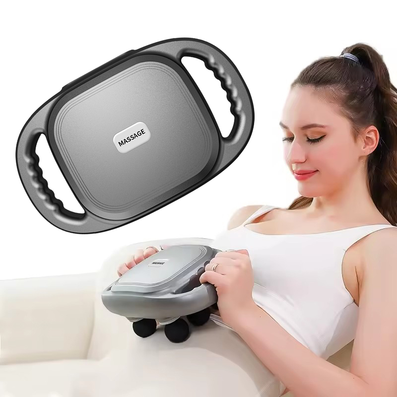 Handheld 6-Head Fascia Gun for Full Body Exercise Strap Massager Deep Tissue Impact on Neck and Back Elite Massage Tool