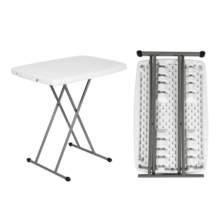 New Small Height-adjust Personal White Plastic Waterproof Folding Dining Camping Table Portable