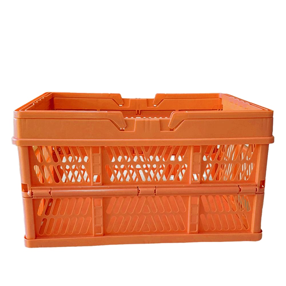 Multi color selection high quality plastic foldable basket for shopping use