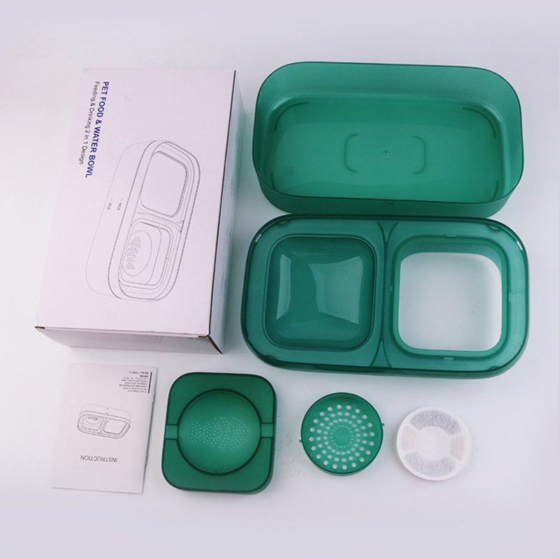 Portable high quality outdoor pet bowl 2 in 1 unplugged luxury pet bowl