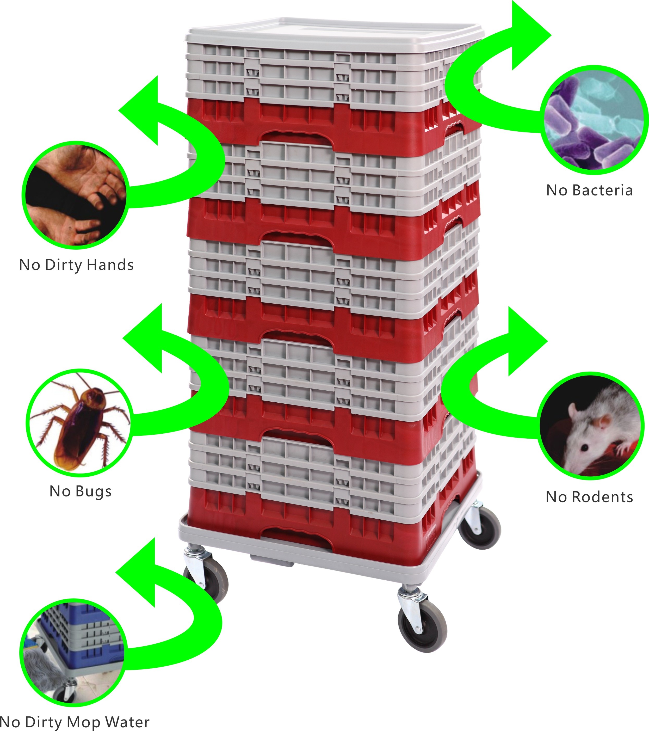 Plastic Glass Drying Rack with 9/16/25/36/49 Compartments