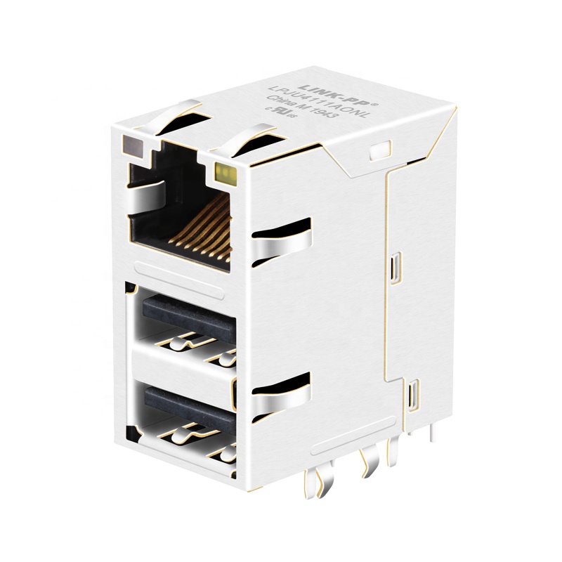 Комбинированный разъем Tyco 1840026-2 RJ45 с двойным USB