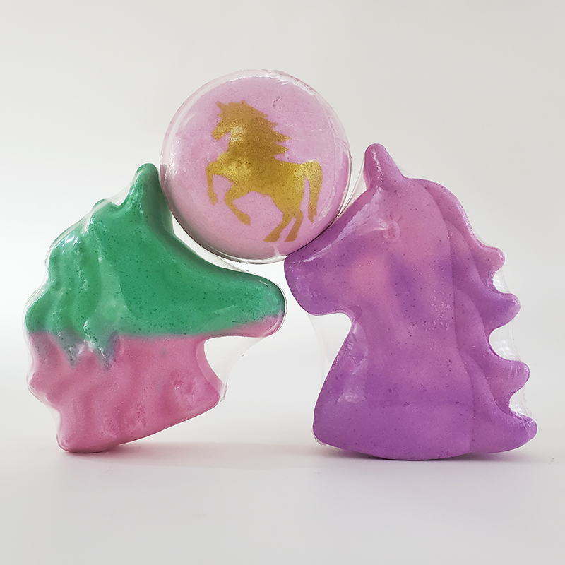Private Label Wholesale Vegan Custom Unicorn Bath Fizzer Natural Handmade Fizzy Bomb Bath Organic Unicorn Bath Bomb